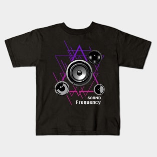 Techno EDM Sound Frequency Speaker Kids T-Shirt